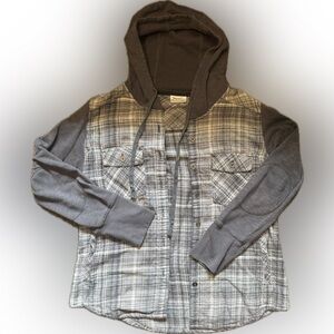 Columbia hooded button up shirt